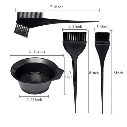 4X Comb Brushes Tool Set hair colouring kit Dye Tint Nice Bowl Color