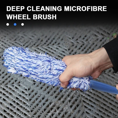 Car Microfibre Wheel Brush, Car Rims Brush Car Cleaning Wheel Cleaning Brush Car