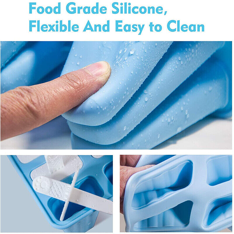 Silicone Ice Cream Mould Block Frozen Molds Icy Pole Jelly Popsicle AU Stock