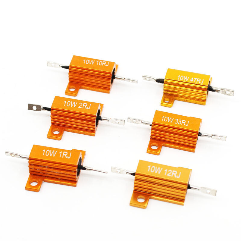 10/25/50W Watt Shell Power Aluminum Housed Case Wirewound Resistor 0.1-470 Ohm