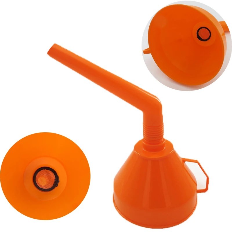 Heavy Duty Fuel Funnel w/ Flexible Spout Filter Oil Petrol Water Car