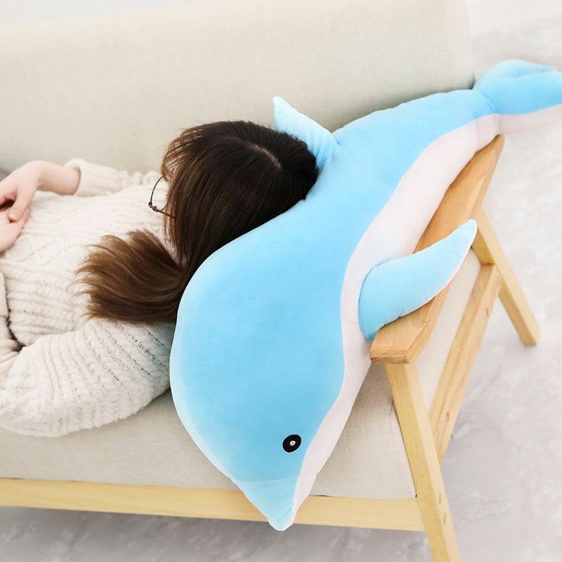 30/50cm Cute Dolphin Plush Toy Soft Stuffed Marine Animals Pillow Doll Kids Gift