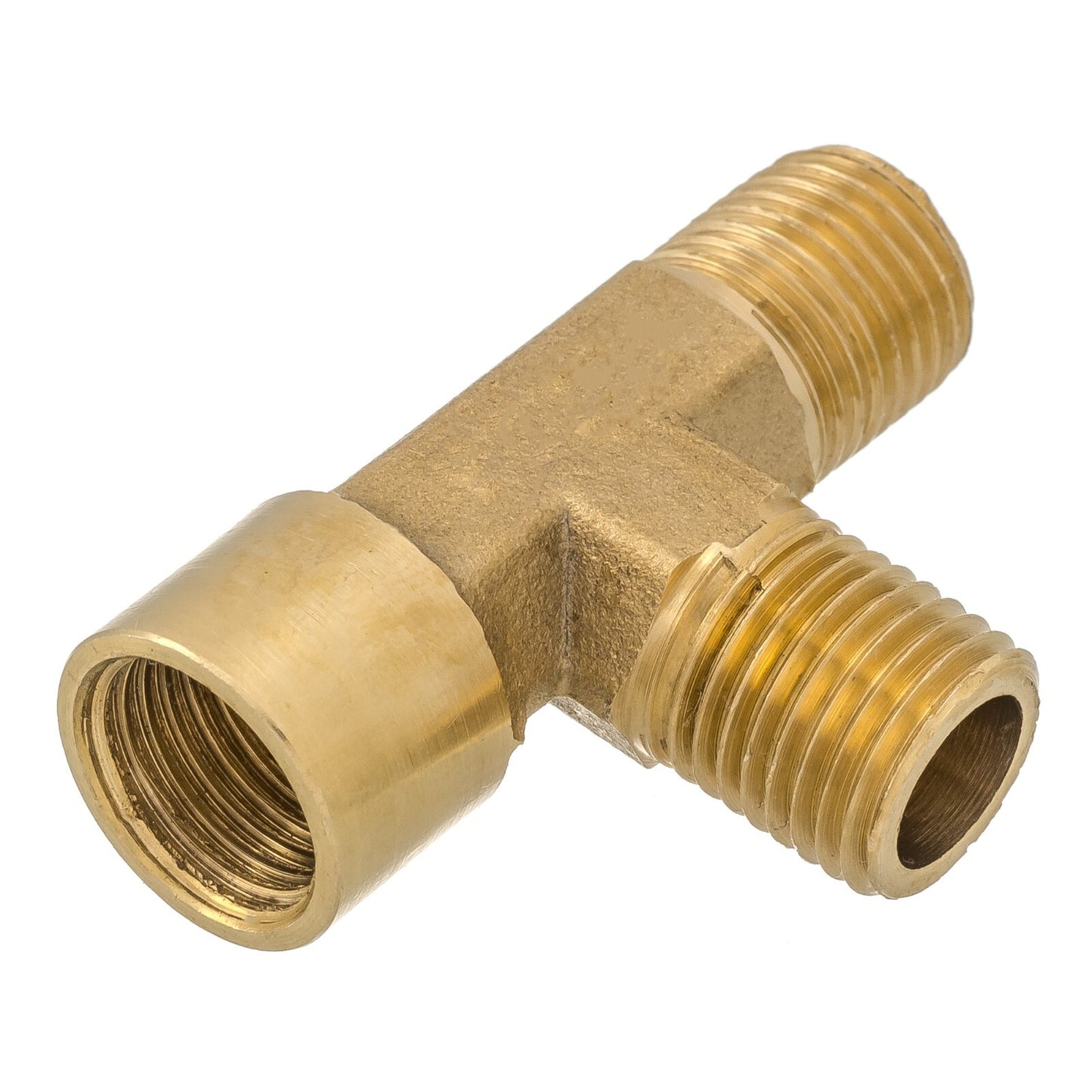 Brass 1/4" MMF Male Female BSP 3 Way Tee Splitter Fitting Pipe Connector