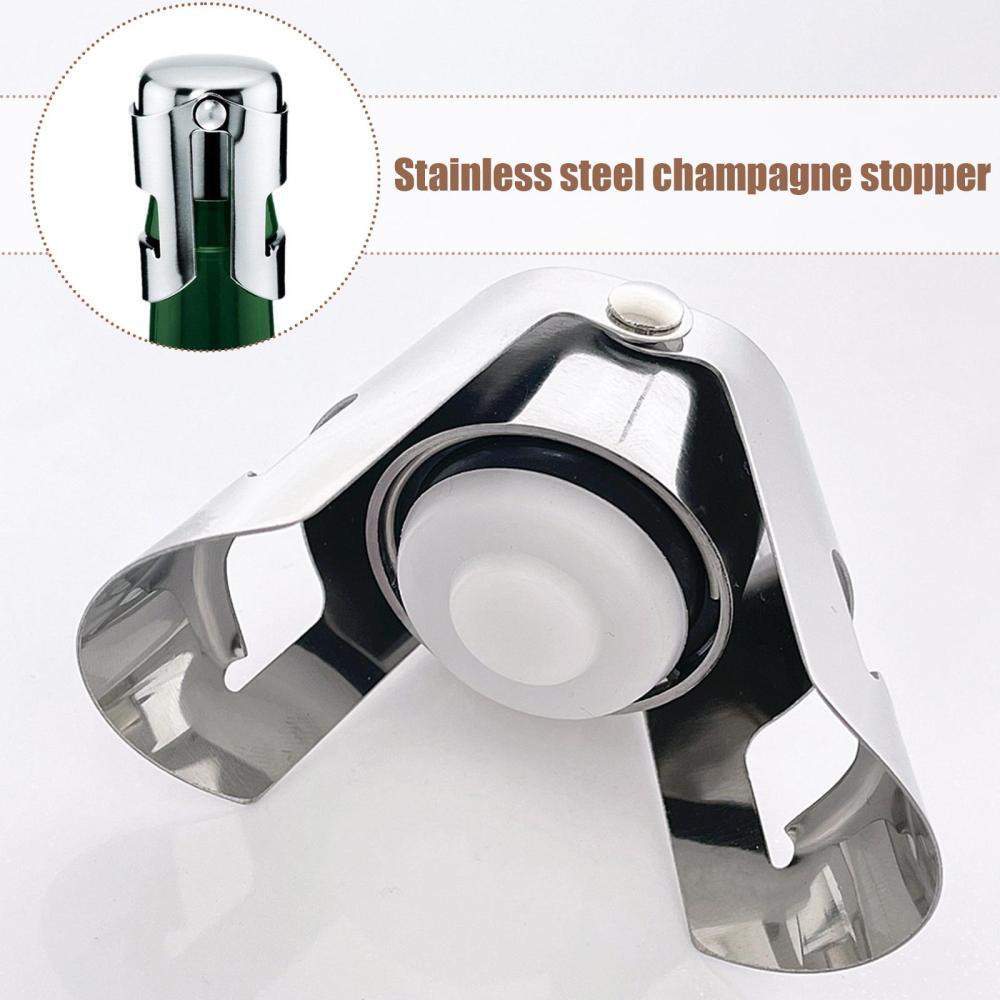 3PCS Stainless Steel Champagne Stopper Sparkling Wine Bottle Plug Cap Sealer AU