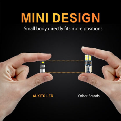 10X AUXITO T10 194 168 W5W SMD LED White CANBUS Error Free Wedge Light Bulb 12V