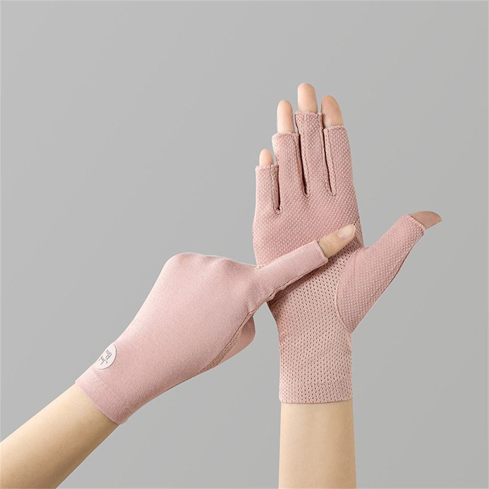 Thin Sun Protection Gloves Cotton Touch Screen Gloves Anti-UV Mittens  Outdoor