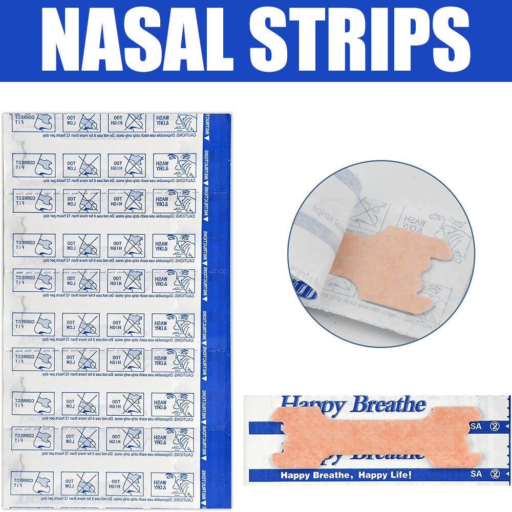 200 Pack Nasal Strips Help Breathe Better Stop Snoring Sleep Right Snore Less AU