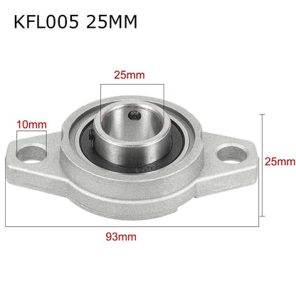 15mm ZINC Alloy KFL08 KFL10 KFL12 KFL15 Thrust Bearing Pillow Block Bearing