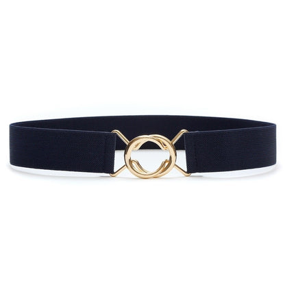 Adjustable Stretch Belt 3.8cm Wide Waist Belt Thin Elastic Belt  for Women