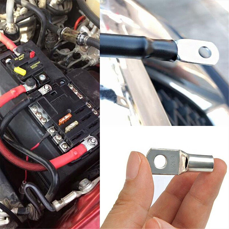 240Pcs 4WD Cable Lug Ring Battery Copper Tube Connector Kits Terminal Crimper AU
