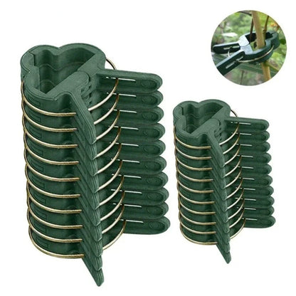 100x Garden Plant Clip Tomato Tie Stem Orchid Support Weatherproof Grow Training