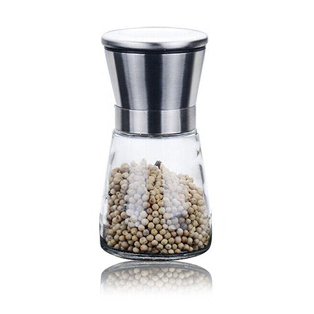 Stainless Steel Salt and Pepper Grinder Manual Ceramic Mills Glass Kitchen