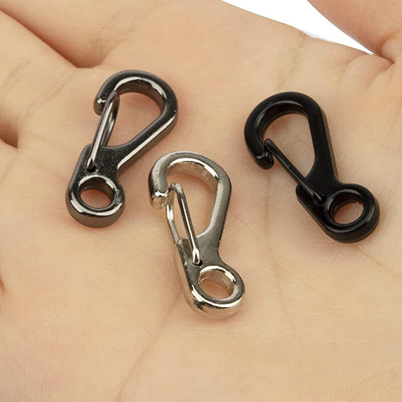 10/20x Mini Carabiner Alloy Key Buckle Keychain Snap Spring Clip Hook Tool DIY
