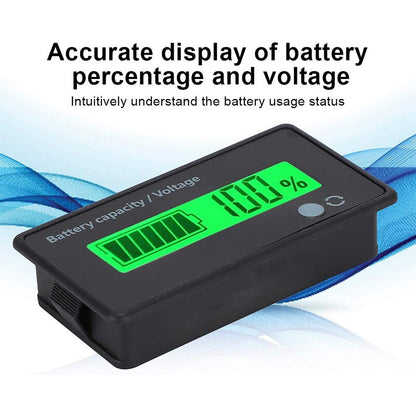 12-48V LCD Battery Capacity Voltage Meter Caravan Battery Monitor DigitalDisplay