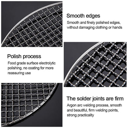 Round Grill Racks Reusable Roast Grate Net New BBQ Roasting Net