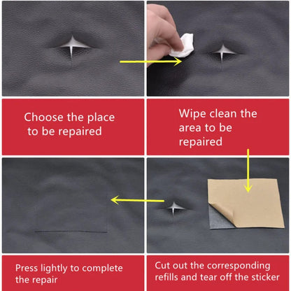 Self-Adhesive Leather Repair Patch for Car Seats, Chairs, Sofas, and Couches
