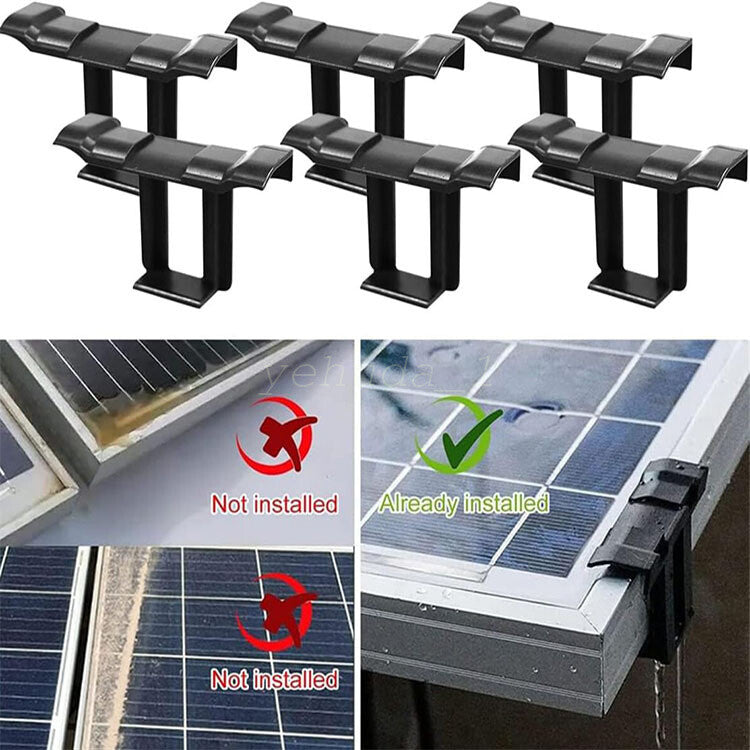 10/20PCS Solar Panel Water Drainage Clips PV Modules Cleaning Clips Water Drain
