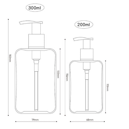 200/300ML Empty Pump Dispenser Bottles Lotion Shampoo Soap Dispenser Bathroom