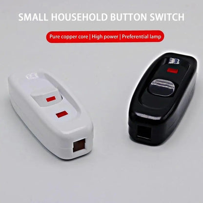1x 240V 10A Inline ON/OFF Button Switch for Table Lamp Desk Light Cord Cable