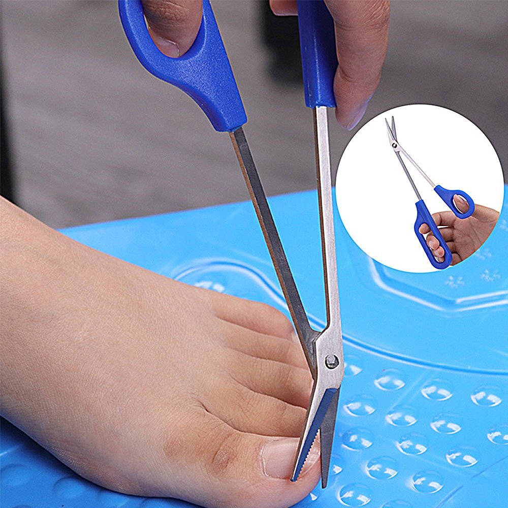 Long Handled Toe Nail Clippers Angled Scissors Cutters Chiropody Thick Large BH