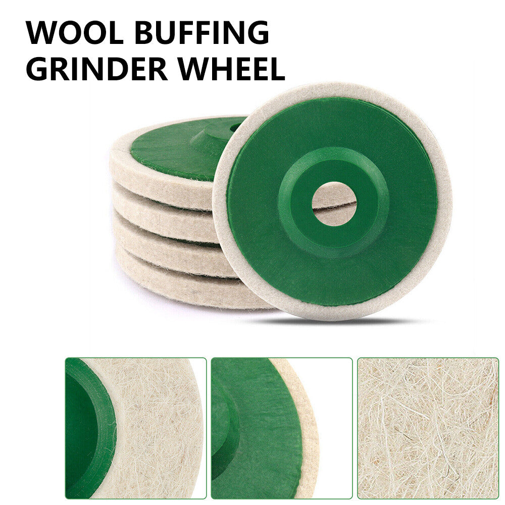 125MM Round Wool Buffing Pad Polishing Wheel Felt Buffer Disc for Angle Grinder