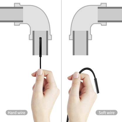 1080P Dual Lens Borescope Endoscope Camera for iPhone Android Car Pipe Mechanic
