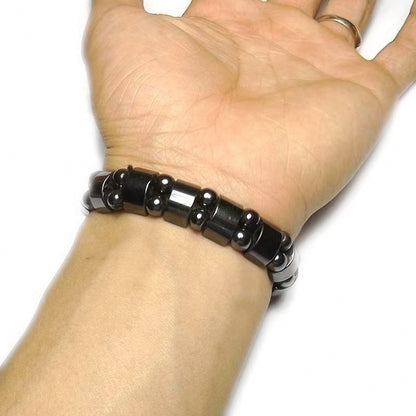 2026 Magnetic Hematite Dual Beaded Bracelet Simple Style for Daily Fashion Wear