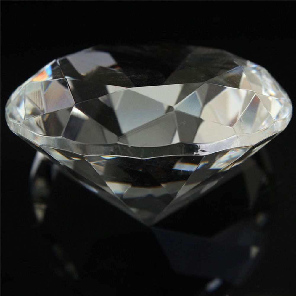 Ornaments Home Decoration Clear Glass Raw Gemstone Faceted Cut Crystal Diamond