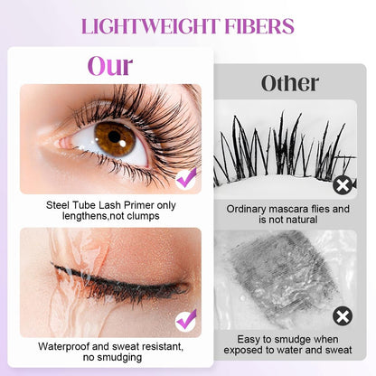 Washable Wand Mascara 3D Curling Waterproof Sweatproof Iron Mascara Long Lasting