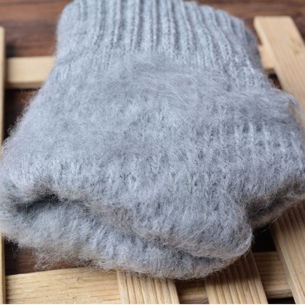 Unisex Winter Touch Screen Gloves Warm Crochet Knitted Wool Full Finger Mittens