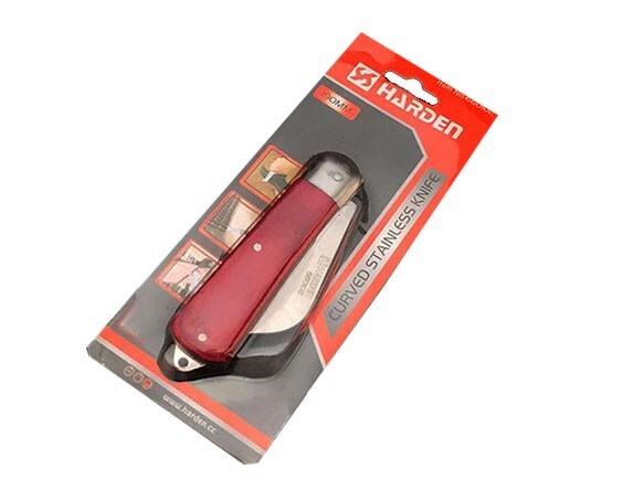 Harden Stainless Steel Electrician Folding Cable Knife Wire Cut Curved Blade