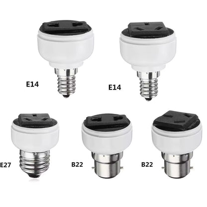 Light Bulb Socket to AU Power Outlet Adapter E27 B22 E14 Plug Garage Shed AU