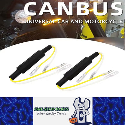2x LED Indicator Load Resistor Canbus Flasher Hyper Flash Fix Motorbike ATV 12V