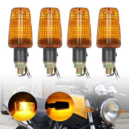 4X Universal Motorcycle Turn Signal Light Indicator Blinker Amber Bulb Lamp 10MM