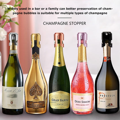 3PCS Stainless Steel Champagne Stopper Sparkling Wine Bottle Plug Cap Sealer AU