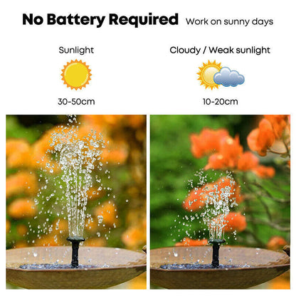 2022 Outdoor Solar Powered Floating Bird Bath Water Fountain Pump Garden Pond