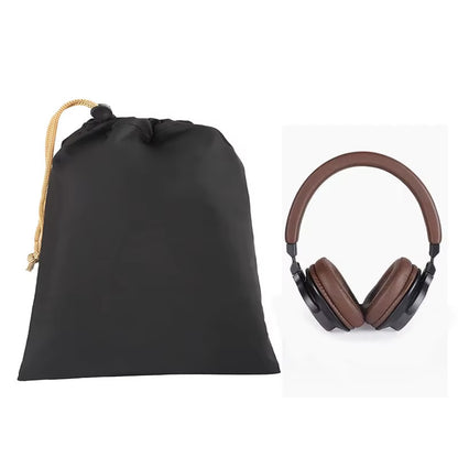 1Pc High Quality PU Leather Soft Headphone Drawstring Bags Headset Earphone Data