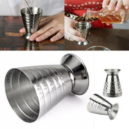 75ml Stainless Steel Cocktail Jigger Bartending Measuring CupBar Tool Dual Sided