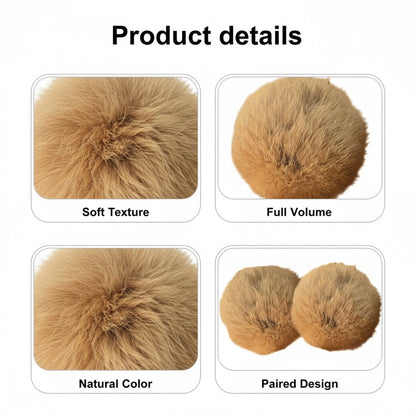 1-6Pcs Real Rabbit Fur Cat Toy Balls Soft Fuzzy Interactive Pet Chasing Play Toy