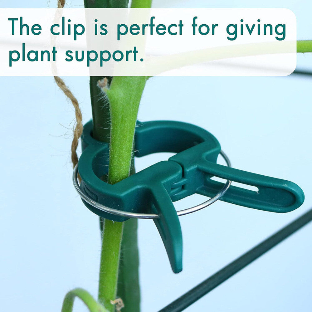 100x Garden Plant Clip Tomato Tie Stem Orchid Support Weatherproof Grow Training