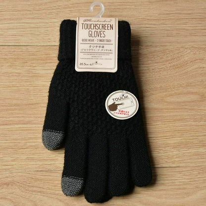 Unisex Winter Touch Screen Gloves Warm Crochet Knitted Wool Full Finger Mittens
