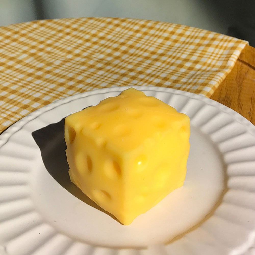 Extra Large Squishy Cheese Block, Stress Relief Squeeze Toy Gifts ,Cyber Deal