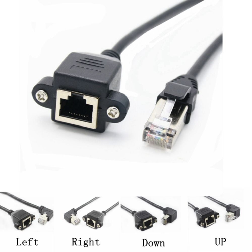 Angle Panel Mount Extension Cables RJ45 Cable Network Wire Ethernet LAN Cord