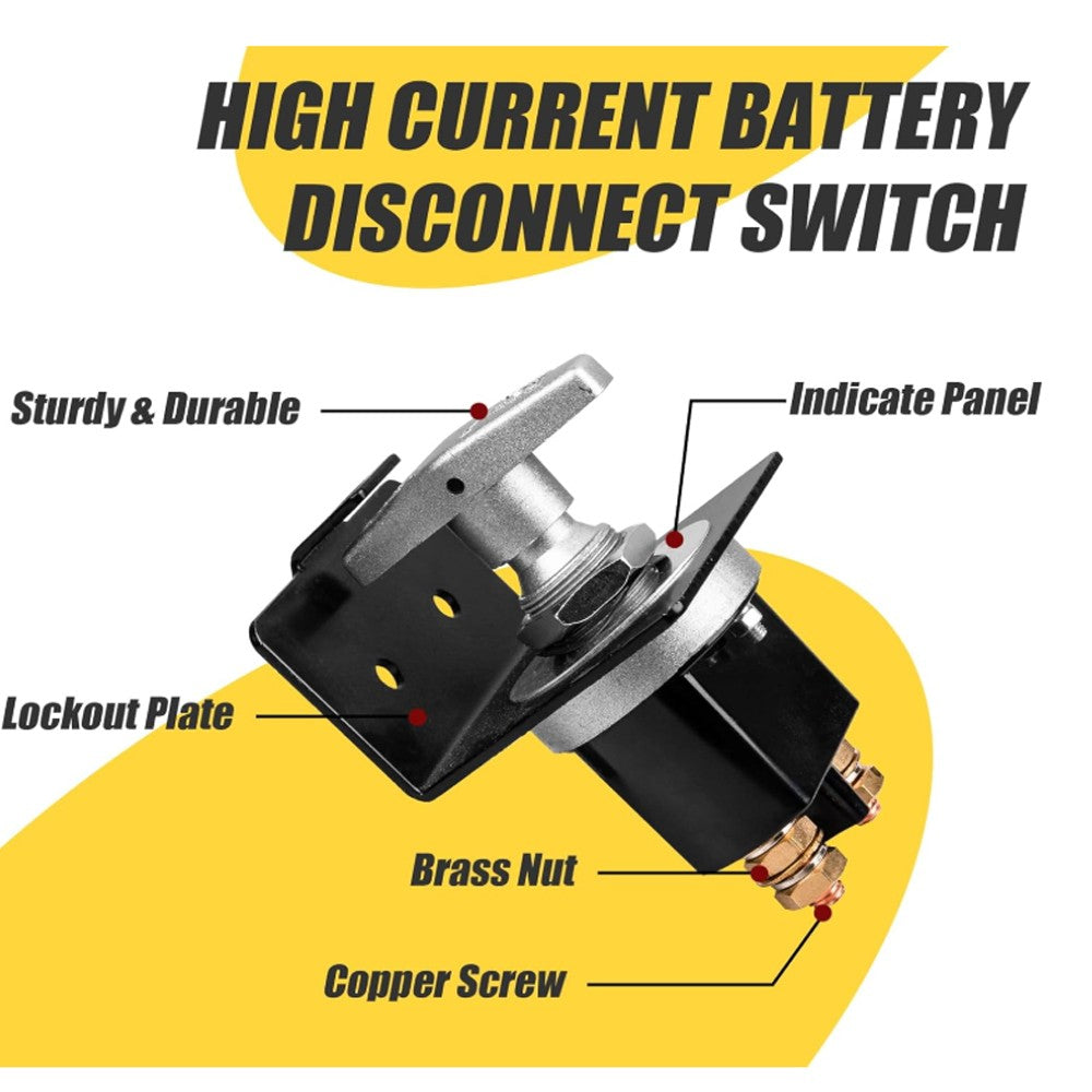 500A Battery Isolator Switch Heavy Duty Master Cut Off 12V 24V 4WD Winch M10