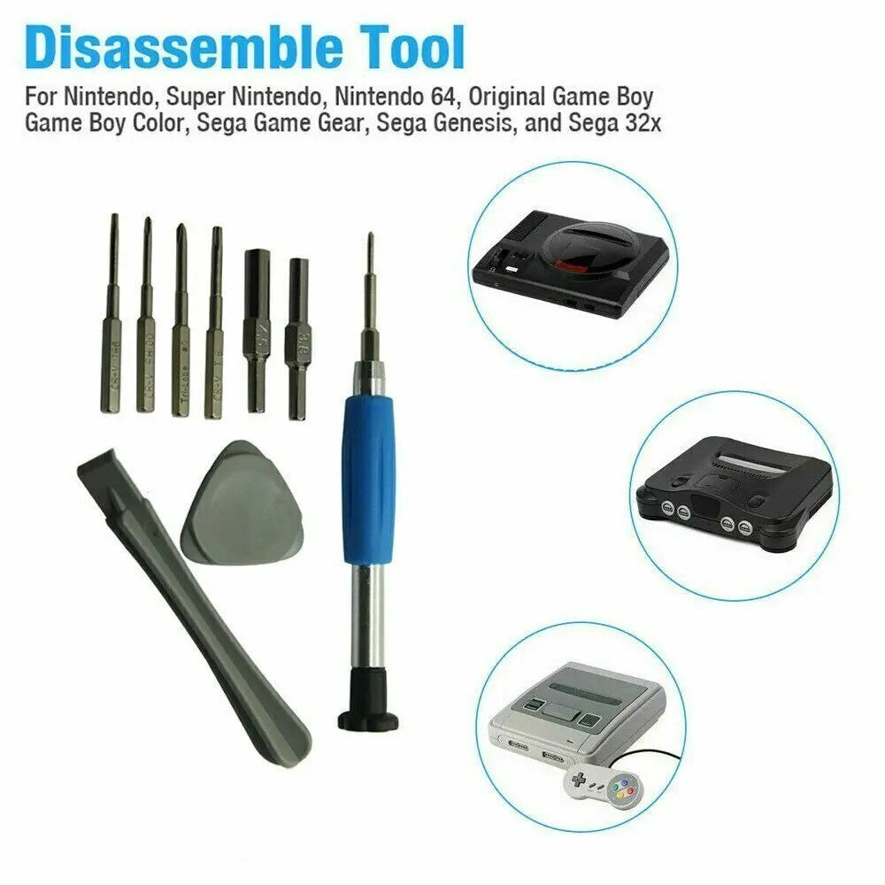 Repair Tool Kit Screwdriver for Nintendo NES SNES N64 Sega Set Game Boy Consoles
