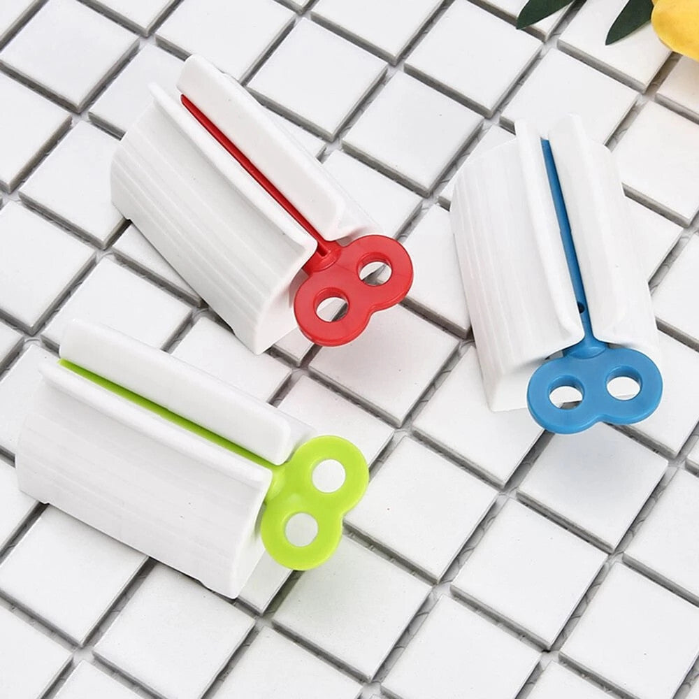 3x Toothpaste Squeezer Bathroom Tube Easy Stand Dispenser Rolling Holder Seat AU