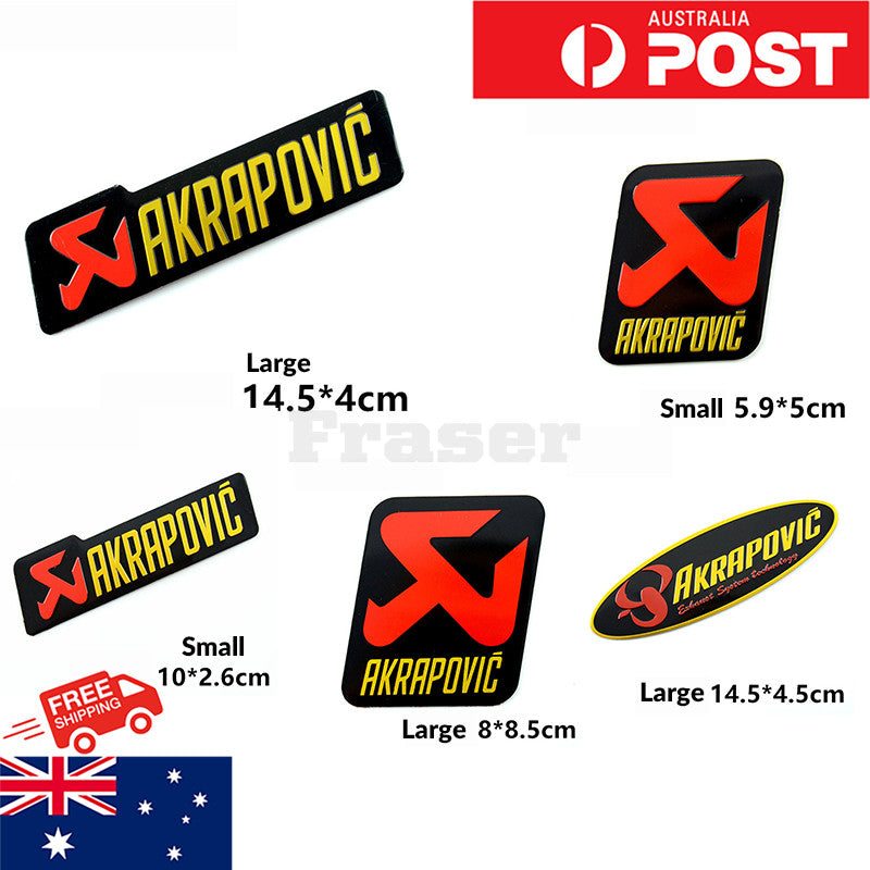 Motorcycle Assort AKRAPOVIC Aluminium Sticker Heat-resistant Exhaust Pipes Decal