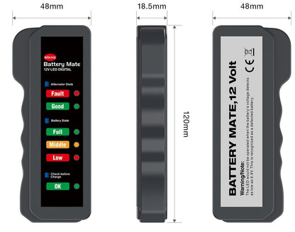 Car Battery Tester 12V Battery Load Tester Automotive Battery Voltage Checker