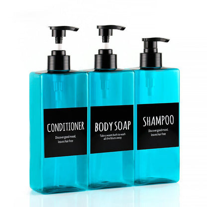3Pcs 500ml Soap Dispenser Shampoo Pump Bottles Cream Lotion Bottle Container AU