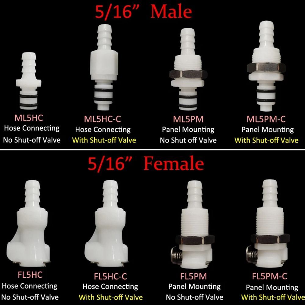 1Pcs Quick Shut-Off Hose Barb Valved Quick Coupler  For Hose Pipe Tube